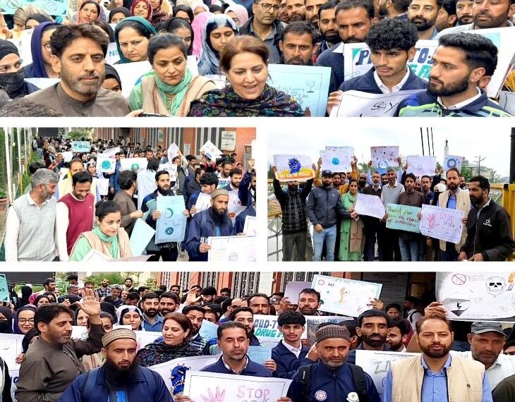 Unity March Rally against Drug Abuse held in Srinagar under NMBA