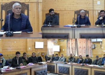 MLA Bandipora reviews progress of works under Constituency Development Fund