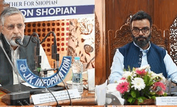 MP Main Altaf chairs DISHA meeting at Shopian, reviews developmental works & Govt schemes