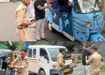 MVD, Police E-Challan 36 Vehicles in Ramban