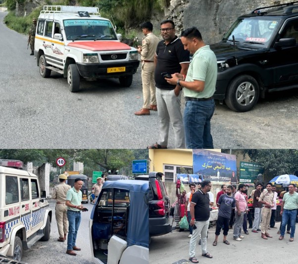 MVD, Police conduct enforcement drive; E-challan 23 vehicles in Ramban
