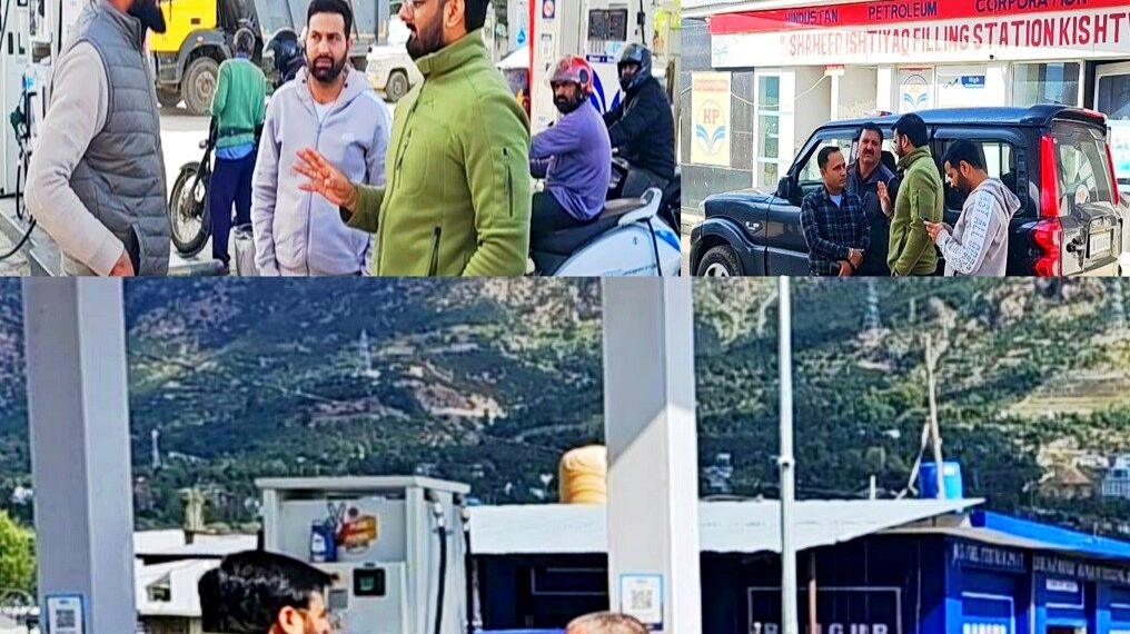 MVD Kishtwar inspects Petrol Pumps to enforce road safety norms
