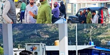 MVD Kishtwar inspects Petrol Pumps to enforce road safety norms