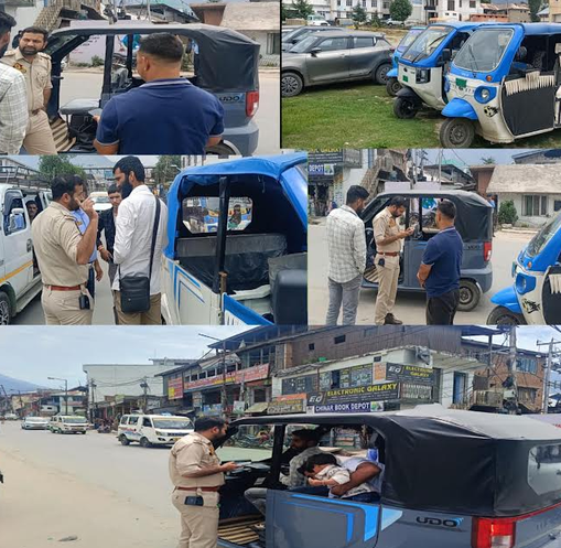 MVD Kishtwar Launches Enforcement Drive Against Fare Meter Violations; 15 E-Autos Seized