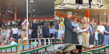 Nasir Aslam Wani Hoists Tricolour at Kupwara on 80th I-Day