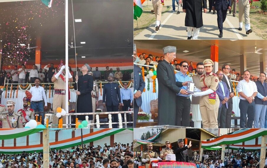 Nasir Aslam Wani Hoists Tricolour at Kupwara on 80th I-Day