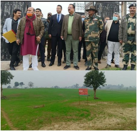 Navin visits Kathua;, Inspects wheat sowing at Zero Line, inaugurates agri products sale outlet at Kathua
