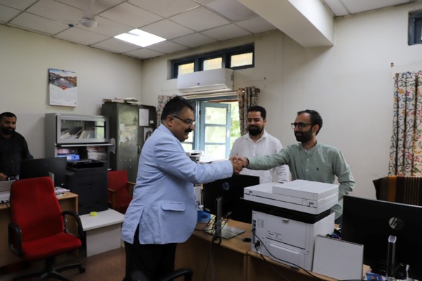 Director NIT Srinagar visits key sections, reviews Mega Hostel work