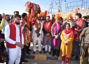 MLA Chenani, DC Udhampur flag off 4th Kanwar Yatra at Jakhani ahead of Maha Shivaratri