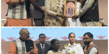 President of India confers National Handloom Award on 2 Master Weavers from Kanihama