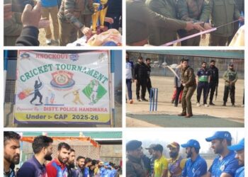 Police organizes Knock-Out Cricket Tournament in Handwara