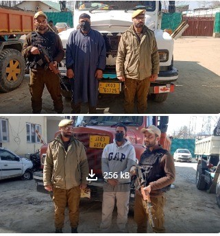 Police Seize Five Vehicles in Illegal Mining Cases in Shopian, Kulgam