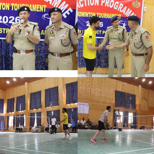Police organises badminton tournament in Anantnag
