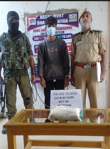 Drug Peddler Arrested With 550 Grams Of Charas In Kulgam: Police