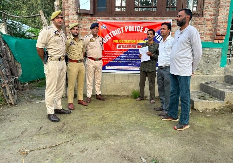 Residential house acquired through proceeds of drug trafficking attached in Shopian: Police