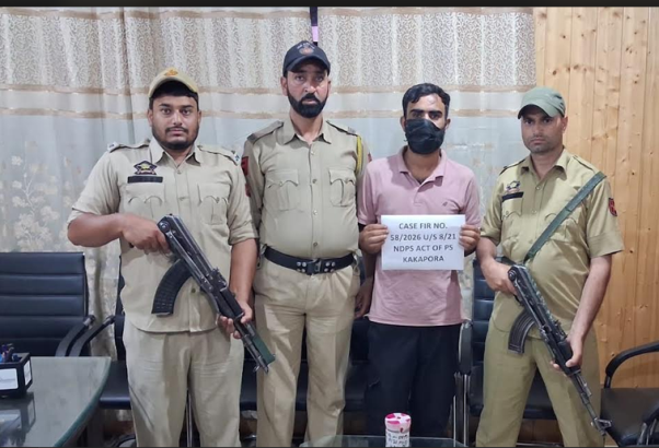 Drug Peddler Arrested, Contraband Substances Seized In Kakapora Pulwama: Police