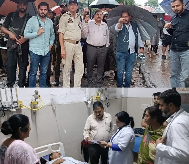 DC, SSP Poonch conduct joint visit to rain-affected areas, Distt Hospital