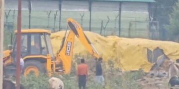 Authorities demolish illegal shed built by Afzal Guru’s relatives in Sopore