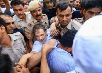Rahul Gandhi, Priyanka detained during protest near PM’s residence; Rahul insists on three demands