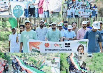 District Adm Rajouri, Indian Army & My Bharat organise Tiranga Walkathon