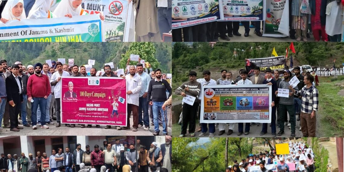 Ramban Admin intensifies NashaMukt J&K Campaign, 34 Panchayats organize Anti-Drug Padyatra