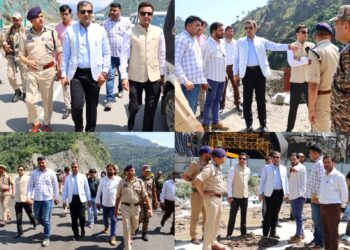 DC Ramban inspects NH-44 Four-Laning works from Nashri to Banihal