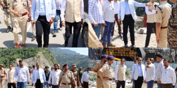 DC Ramban inspects NH-44 Four-Laning works from Nashri to Banihal