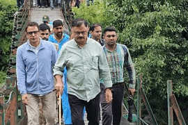 Javed Rana Visits Landslide-Hit Nandi Chool, Offers Support