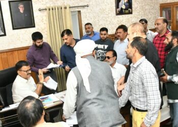 Javed Rana listens to public delegations at Civil Secretariat Jammu