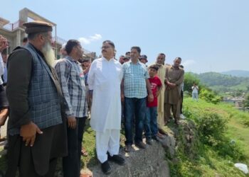 Javed Rana assesses flash flood damage in Qazi Mohra, Jhulas