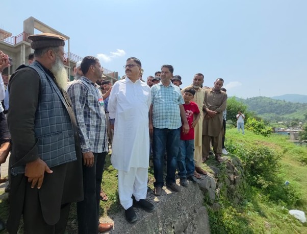 Javed Rana assesses flash flood damage in Qazi Mohra, Jhulas