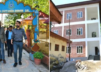 Secy RDD inspects Yatri Niwas at Kheer Bhawani, Reviews DDC Building Works
