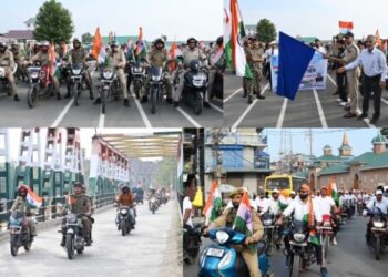 Tiranga Bike Rally held in Shopian Under ‘Har Ghar Tiranga’ Campaign
