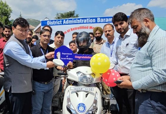 Motorized tricycles distributed among specially-abled persons across J&K
