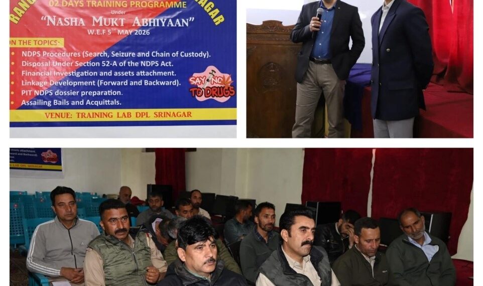 RPHQ Srinagar successfully concludes 02 days Range-level training program on NDPS cases