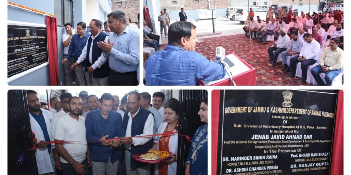 Border belt gets modern veterinary infra: Javid Dar inaugurates Sub-Divisional Veterinary Hospital at R S Pura