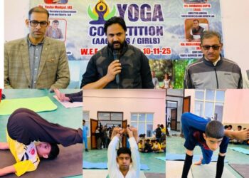 Inter-District UT Level Yoga competition inaugurated at Indoor Stadium B’la