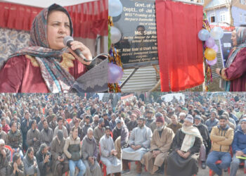 Sakeena Itoo visits Kulgam, lays foundation stone of Rs. 2.74 Crs WSS at Banimullah
