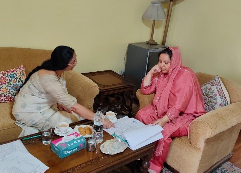 Sakeena Itoo discusses strengthening professional education opportunities across J&K with Chairperson JKBOPEE