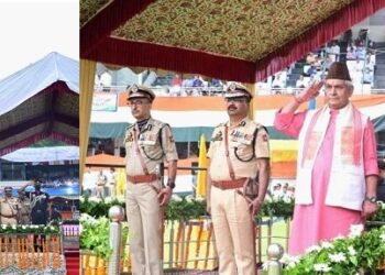 LG hoists Tricolour at S K Stadium Srinagar, takes salute at I-Day Parade