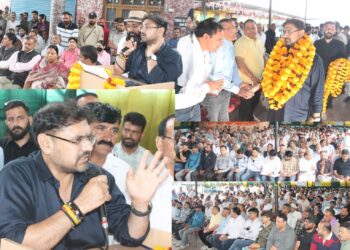 Satish Sharma holds public outreach meeting at Khour, reviews dev projects