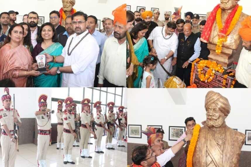 Satish Sharma unveils General Zorawar Singhs’ bust; pays tributes on legend s’ birth anniversary