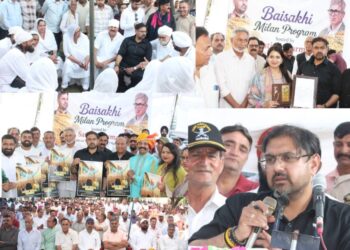 Satish Sharma leads Baisakhi Milan celebrations at Akhnoor
