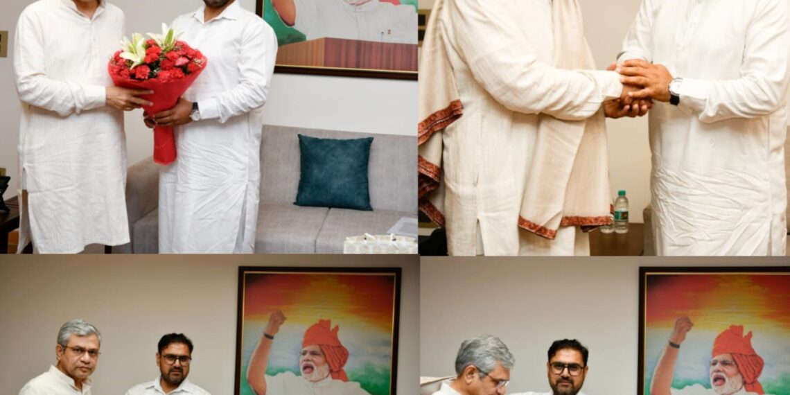 Satish Sharma meets Union Railway Minister; pitches for revival of Jammu–Rajouri–Poonch Rail connectivity project