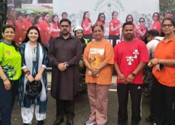 Satish Sharma flags off ‘Ride with Pride 3.0’ All-Women Motorbike expedition