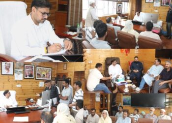 Satish Sharma meets delegations, MLAs at Civil Secretariat Srinagar