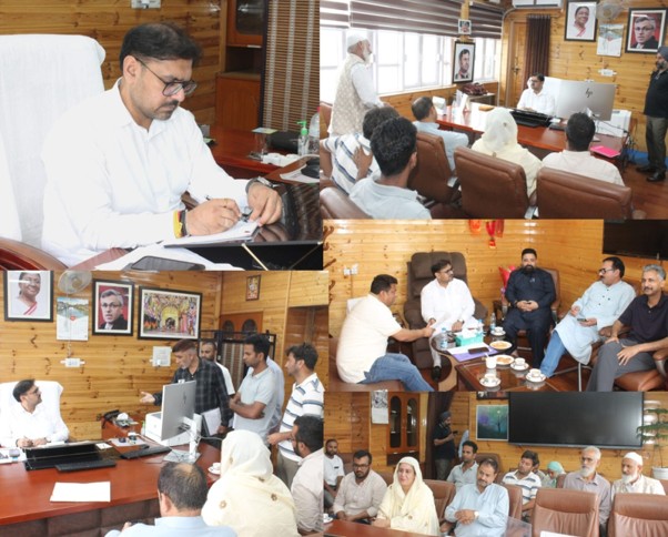 Satish Sharma meets delegations, MLAs at Civil Secretariat Srinagar