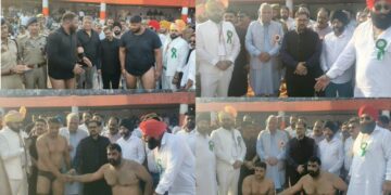 Satish Sharma witnesses Grand Dangal at R.S. Pura, Hails Wrestling Tradition