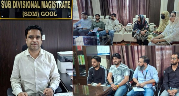 SDM reviews progress of Mission YUVA in Gool