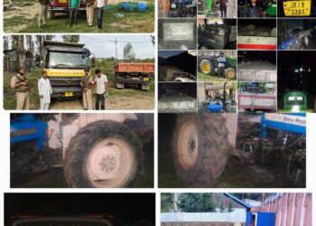 26 vehicles seized for illegal mining across Baramulla, G’bal, Shopian distts: Police